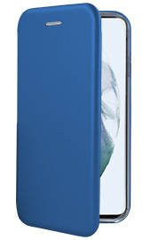   Луксозен кожен калъф тефтер ултра тънък Wallet FLEXI и стойка за Samsung Galaxy S21 FE G990B син 